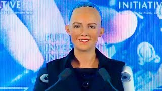 Robot Sophia’s Message on Elon Musk  FII2017 [upl. by Swain573]