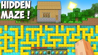 I found THE MOST SECRET UNDERGROUND MAZE in Minecraft GIANT HIDDEN MAZE [upl. by Anikal]