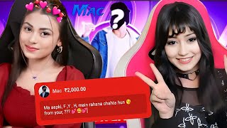 beautiful streamers super chats prank 😅🤣 MAC ampchikugamingofficial mind test 🙈🍑flirting [upl. by Alrich]