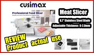 REVIEW CUSIMAX Meat Slicer 87” 200W Cutter for Meat Bread Cheese [upl. by Tor]