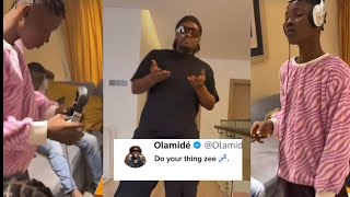 Olamide PRAISE zinoleesky after hearing zinoleesky new song snippet ‘Sakara’ as he DISS Seyi Vibez😳 [upl. by Ayn959]