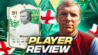 91 WINTER WILDCARD ICON MOORE SBC PLAYER REVIEW  FC 24 Ultimate Team [upl. by Aihsenek]