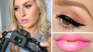 Glitter Cat Eye Soft Ombre Lips ♡ amp How To Take A Good Selfie [upl. by Notterb]