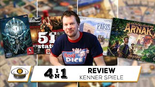 4in1 Review Kennerspiele 🎲 Ruinen von Arnak Bonfire 51st State amp Paris [upl. by Dominga821]