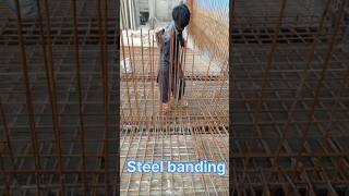 Steel banding workbuildingconstruction civilsite shortsvideo construction building home [upl. by Llenoil]