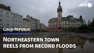 Czech town reels from record floods  AFP [upl. by Nilorac]