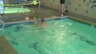 Jake Rosholt jumping out of a 3ft pool forwards ampbackwards [upl. by Ffirahs693]