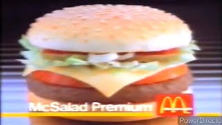 Comercial McSalad Premium McDonalds com Grace Gianoukas e Ângela Dip  1989 [upl. by Kenti818]