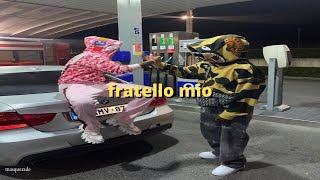 escomar baby gang simba la rue  fratello mio sped up  lyrics [upl. by Mindy]