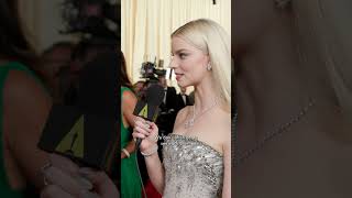 Anya TaylorJoys Oscars Red Carpet Interview with AmeliaDimoldenberg  96th Oscars [upl. by Martsen842]