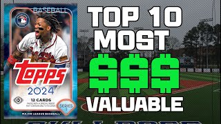 TOP 10 MOST VALUABLE CARDS IN 2024 TOPPS SERIES 1 [upl. by Shrier]