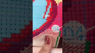 Cross stitch up and down picking stitches in slow motion [upl. by Errecart]