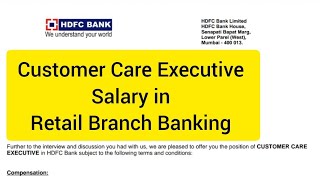 HDFC Bank Executive Salary  HDFC Bank Salary in Retail Branch Banking  HDFC Bank Job Salary Slip [upl. by Edyaj]