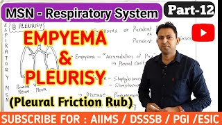 Empyema amp pleurisy  definition causes symptoms treatment  respiratory msn part12 [upl. by Olympias]