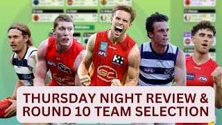 Thursday Night Review amp Team Lineups  Round 10  AFL Supercoach 2024 [upl. by Enetsirk]