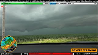 Squall Line in IowaIllinois 71524  Live Storm Chase Archive [upl. by Drewett]