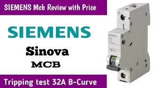 SIEMENS Mcb  Sinova  SP  B  32A  6kA  Review  Price  Tripping test [upl. by Ringe988]