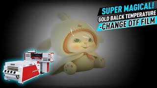 Super Magical Gold Balck Temperaturechange DTF Film [upl. by Anomis]