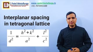 Interplanar spacing in tetragonal lattice [upl. by Aihselat]