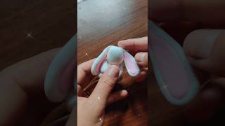 Super air dry clay art idea for beginners 🐰🐇❤️ shorts diy [upl. by Gnoc]