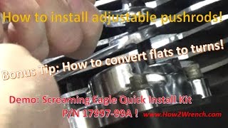 How to precisely install ANY brand of adjustable pushrod for Twin Cam EVO Sportster Big Twin [upl. by Knowling]