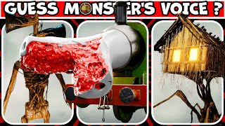 Guess the MONSTERS VOICE Choo Choo Charles Siren Head Thomas and Friends Monster Train [upl. by Ahsienod]