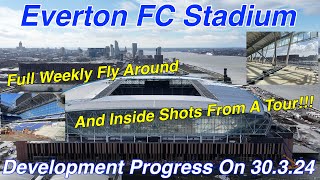 NEW Everton FC Stadium at Bramley Moore Dock A Full FlyAround amp Shots Inside Too [upl. by Nelleus411]