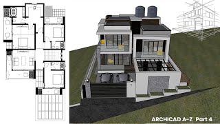 ArchiCAD Design Modeling A to Z Training Lesson Part 4  Design your modern Project [upl. by Atiraj]