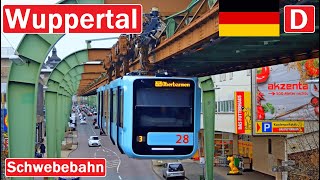 WUPPERTAL SUSPENSION RAILWAY  Wuppertal Schwebebahn 2023 4K [upl. by Ecitnerp]