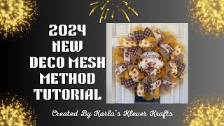 Brand New 2024 Deco Mesh Method Tutorial Video How to Make a Wreath Base DIY [upl. by Adnerol502]