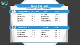 Leongatha DCA v Geelong Cricket Association [upl. by Eboj698]