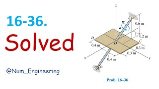 16–36 At the instant shown the shaft and plate rotateswith  Engineering Mechanics [upl. by Dazraf]