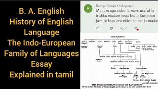 The IndoEuropean Family of Languages Essayhistory of english languagebaenglish englishliterature [upl. by Sidnarb]