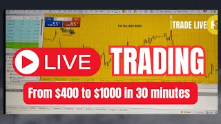 30 minutes of unedited LIVE TRADING with the Bulldog Robot You must watch this video [upl. by Atyekram]