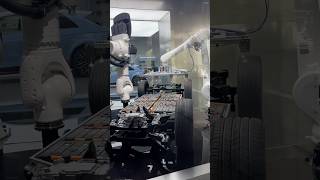 Robotic assembly of EV car battery battery automobile cars robot [upl. by Laraine]