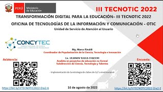 III TECNOTIC 2022  CONCYTEC [upl. by Cesaro]