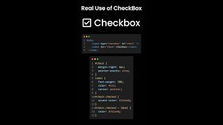 Real Use of Checkbox HTML amp CSS [upl. by Jeunesse22]