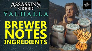 Brewer Notes  Barley Wheat Firefly Locations  AC Valhalla Isle of Skye Mystery [upl. by Azaleah]