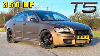 VOLVO S40 T5 BIG TURBO  REVIEW on AUTOBAHN [upl. by Gnilyam]