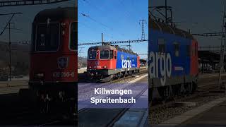 SBB Cargo Lok beim Bahnhof KillwangenSpreitenbach Kanton Aargau Schweiz 2023  shrots [upl. by Anis]