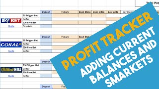 Matched Betting Spreadsheet  Adding Your Current Balances amp Smarkets [upl. by Gunnar]