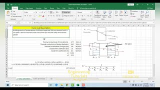 Heat transfer coefficient U value manual calculation overall heat transfer coefficient [upl. by Ellerd]