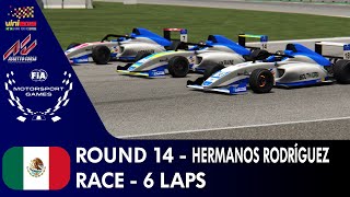 FIA Motorsport Games F4 Championship simulation  R14  Mexico  6 laps  Assetto Corsa [upl. by Zeb]