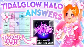 NEW ALL HALO ANSWERS How To WIN The Tidalglow Halo 2024 EASILY Royale High ROBLOX [upl. by Akiras]