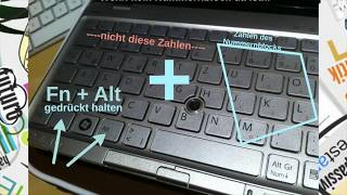 Wo ist der Nummernblock beim Netbook für SonderzeichenEingabe [upl. by Nalac]