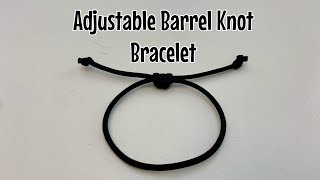 Adjustable sliding knot bracelet with barrel knot [upl. by Atinet251]