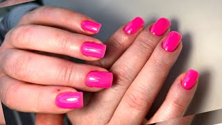 Before and after manicure 💅🏼 pink gel polish [upl. by Saxet]