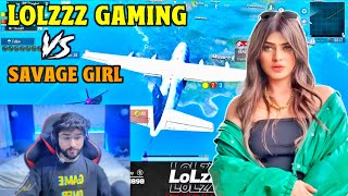 God Level Spray LoLzZz Gaming vs Savage Girl [upl. by Ahtamat]