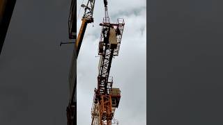 COUNTER BLOCK REMOVE potain constructionequipment towercrane craneoperator heavyequipment yt [upl. by Anikes]