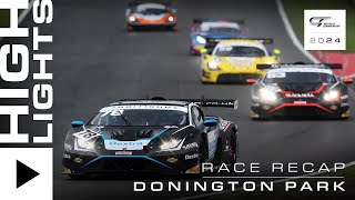 HIGHLIGHTS  Race  Donington Park  2024 British GT [upl. by Notsae]